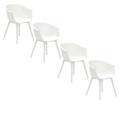 Garden Impressions Lexy Tuinstoel Wit - 4 Stuks