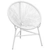 VidaXL Tuinmaanstoel Poly Rattan Wit
