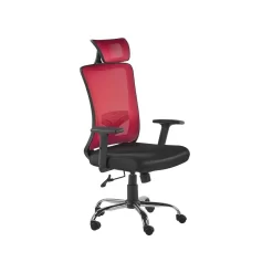 Beliani Bureaustoel NOBLE - Rood Polyester
