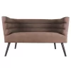 Leitmotiv Bank Explicit - Suede Look Chocolade Bruin - 128x71x74cm