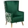 Beliani Oorfauteuil ONEIDA - Groen Fluweel