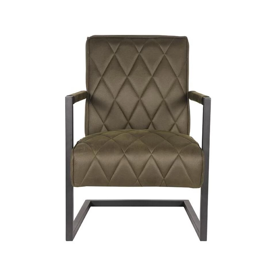LABEL51 Fauteuil Denmark - Army Green - Microfiber - Image 2
