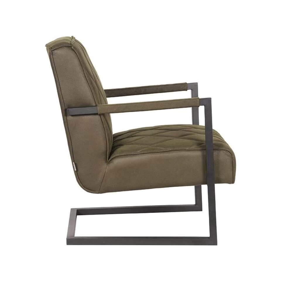 LABEL51 Fauteuil Denmark - Army Green - Microfiber - Image 3