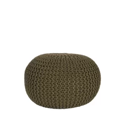LABEL51 Poef Knitted - Army Green - Katoen - M