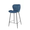 Hoyz - Barstoel Velvet - Blauw - 4 Stuks