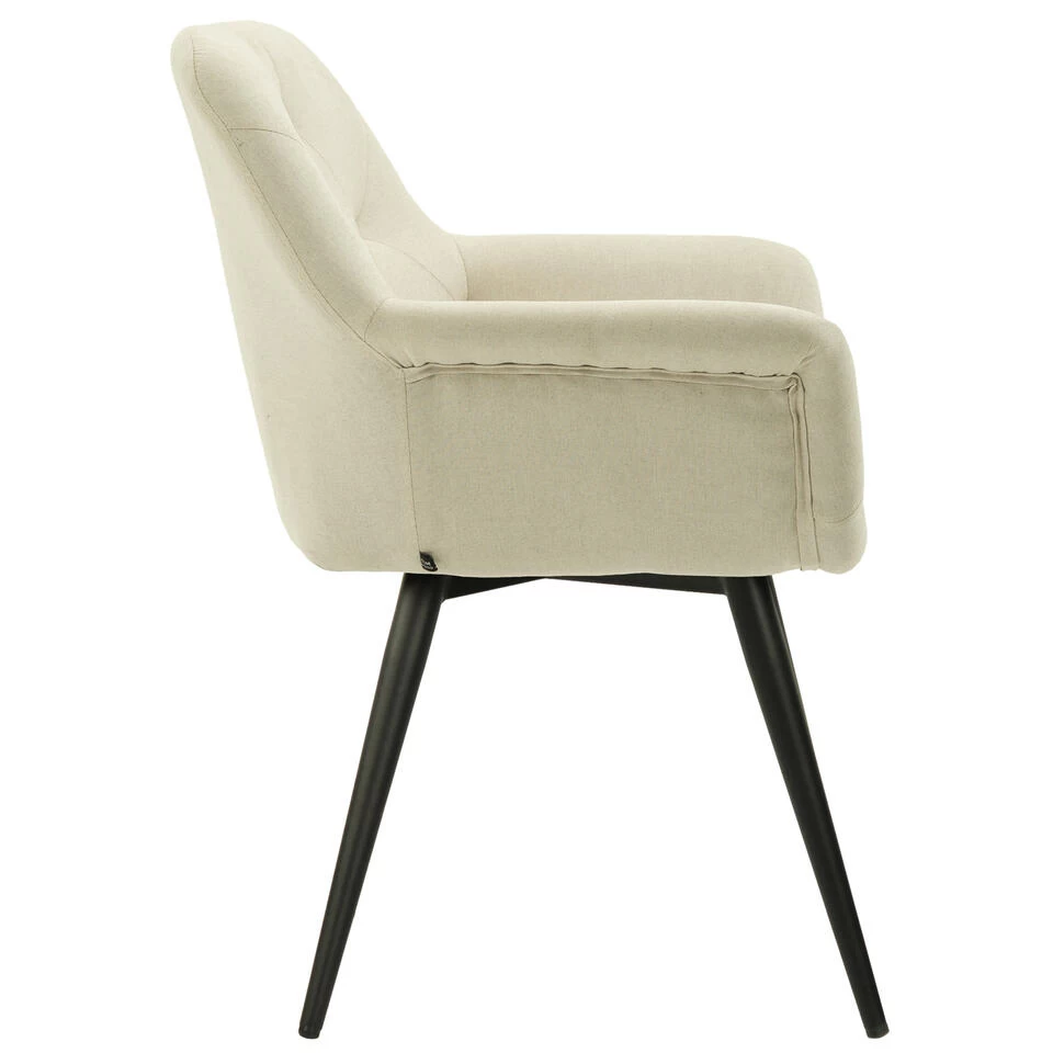 CLP Eetkamerstoel Langford Stof - Crème - Image 3