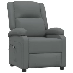 VidaXL Fauteuil Elektrisch Verstelbaar Stof Donkergrijs 71x90.5x96 Cm
