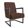 Industriële Leren Fauteuil Bruin Tiger - Leder - Bruin