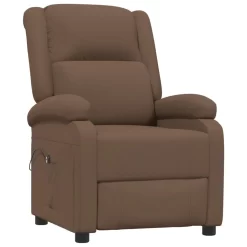 VidaXL Fauteuil Verstelbaar Elektrisch Stof Bruin