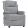 VidaXL Fauteuil Elektrisch Verstelbaar Stof Lichtgrijs 71x90.5x96 Cm