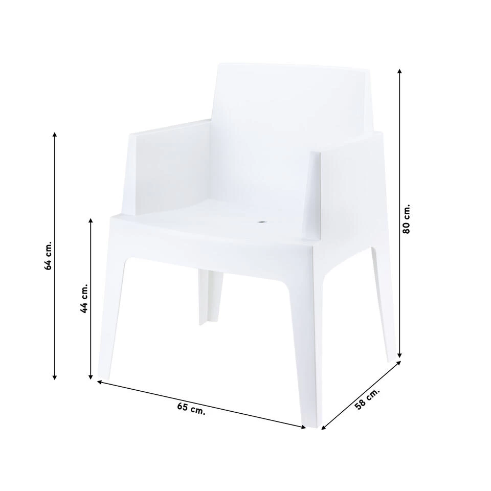 VDG Siesta Box Stapelbare Stoel - Wit - Image 2