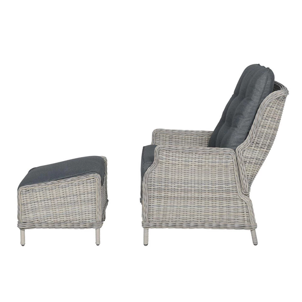 Garden Impressions Santa Rosa Relax Tuinstoel+voetenbank Vintage - Image 4