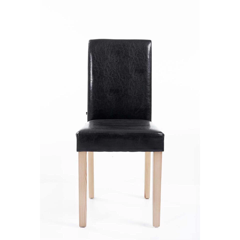 CLP Eetkamerstoel Ina Natura Frame Kunstleder Zwart - Image 2