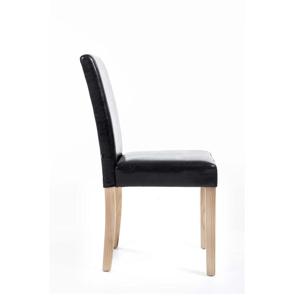 CLP Eetkamerstoel Ina Natura Frame Kunstleder Zwart - Image 3