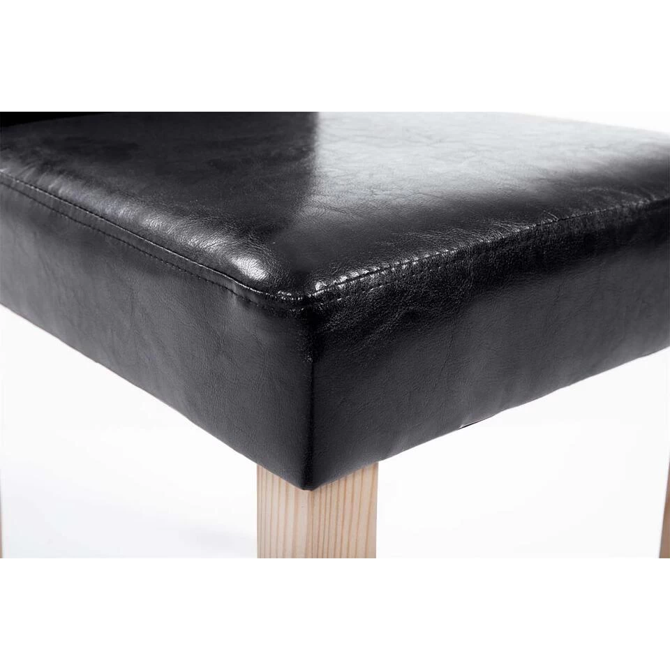 CLP Eetkamerstoel Ina Natura Frame Kunstleder Zwart - Image 4