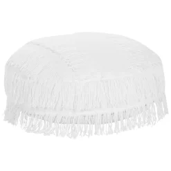 Beliani Poef OULAD - Wit Katoen