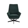 Giga Meubel Fauteuil Ribstof Groen - 79x76x98cm - Stoel Bruno