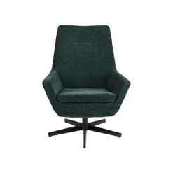 Giga Meubel Fauteuil Ribstof Groen - 79x76x98cm - Stoel Bruno