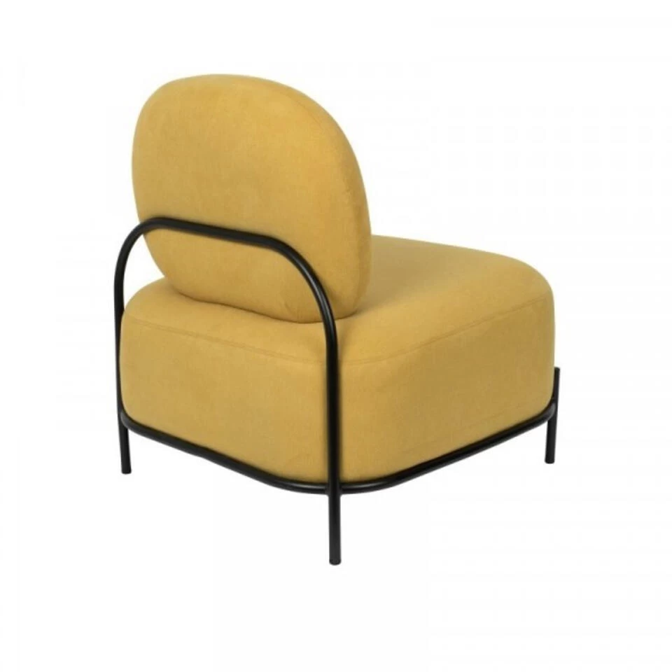 Giga Meubel Fauteuil Stof Geel - 71x66x77cm - Stoel Polly - Image 4
