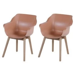 Set Van 2- Hartman Sophie Studio Diningstoel-Italian Terra- Teak Poot