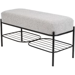 Puur Mandal Bankje 90cm - Stof - Grijs