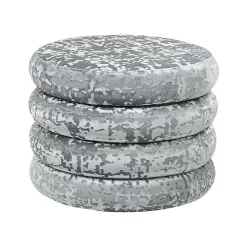 Beliani Poef BREWTON - Grijs Fluweel