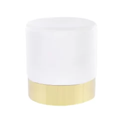 Beliani Poef SOPHIA - Wit Fluweel