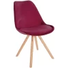 CLP Eetkamerstoel Sofia Rond Frame Fluweel Bordeaux Rood