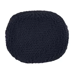 Beliani Poef PRIENE - Zwart Katoen