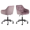 Sohome Bureaustoel Otto - Velvet - Dusty Rose