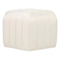 Beliani Poef MURIETTA - Wit Fluweel