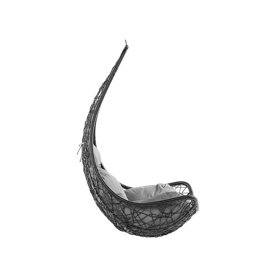 Beliani Hangstoel ATRI - Zwart Pe Rotan - Image 4