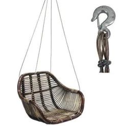 Van Der Leeden Rotan Hangstoel Fly Brown (L)66 X (B)65 X (H)49 Cm