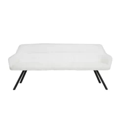 Hoyz - Eetkamerbank Plooi 180cm - Boucle - Wit