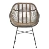 Eetkamerstoel Julan - Rotan/metaal - Bruin