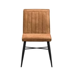 Eetkamerstoel Novan - Stof - Cognackleur