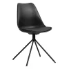 Eetkamerstoel Senja - Zwart - Zwart Metaal