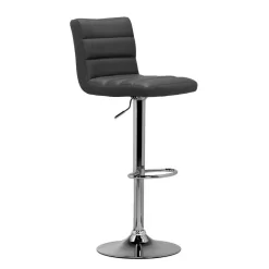 Barkruk Leeds - Grijs/chroom