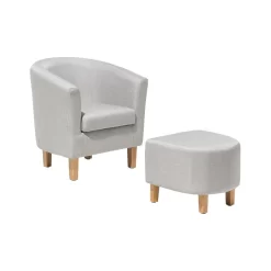 Beliani Cocktailstoel HOLDEN - Grijs Polyester