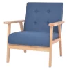 VidaXL Fauteuil Stof Blauw