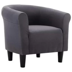 VidaXL Fauteuil Stof Zwart