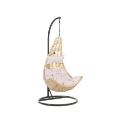 Beliani Hangstoel ATRI - Beige Pe Rotan