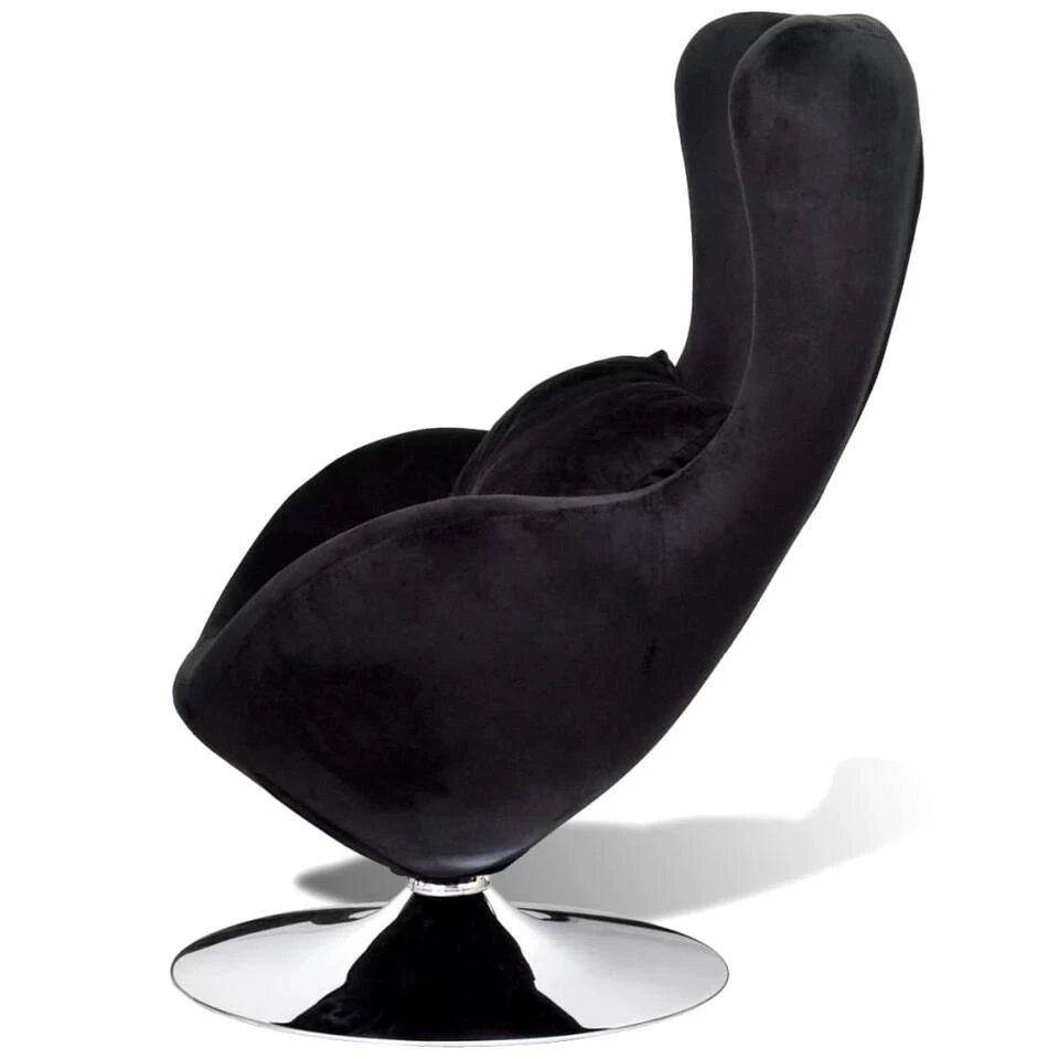 VidaXL Fauteuil Eivormig Zwart - Image 3