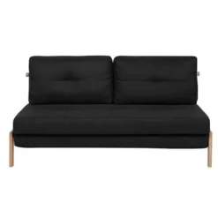 Beliani Tweezitsbank - EDLAND Zwart Polyester