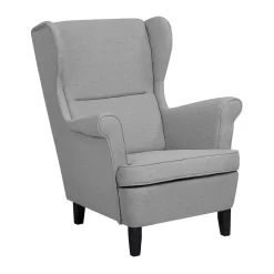 Beliani Oorfauteuil ABSON - Grijs Polyester