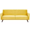 Beliani Driezitsbank - SENJA Geel Fluweel