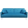 Beliani Driezitsbank - LUCAN Blauw Polyester
