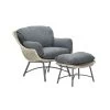 Garden Impressions Selene Relax Lounge Tuinstoel + Voetenbank - Bruin