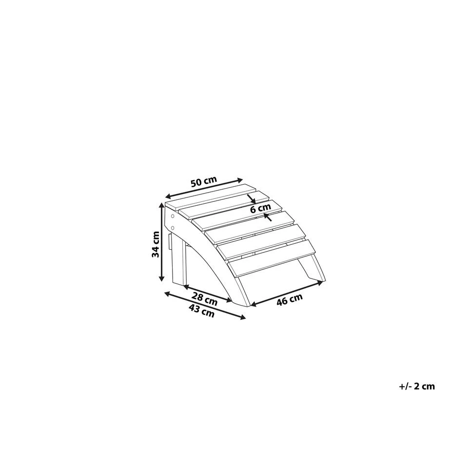 Beliani Voetenbankje ADIRONDACK - Grijs Kunsthout - Image 3
