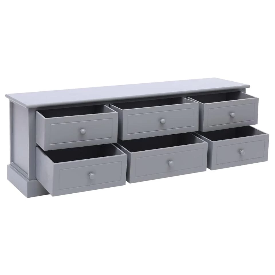 VidaXL Halbankje 115x30x40 Cm Hout Donkergrijs - Image 3